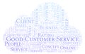 Good Customer Service word cloud. Royalty Free Stock Photo