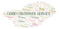 Good Customer Service word cloud. Royalty Free Stock Photo
