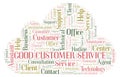 Good Customer Service word cloud. Royalty Free Stock Photo