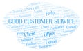 Good Customer Service word cloud. Royalty Free Stock Photo