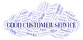 Good Customer Service word cloud. Royalty Free Stock Photo