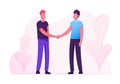 Good Deal Concept. Business Partners Men Handshaking. Businesspeople Meeting for Project Discussion, Shaking Hands