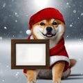 good dog good shiba inu text logo mockup december christmas mock up