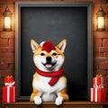 good dog good shiba inu text logo mockup december christmas mock up