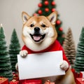 good dog good shiba inu text logo mockup december christmas mock up