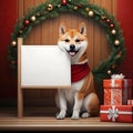 good dog good shiba inu text logo mockup december christmas mock up