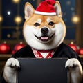 good dog good shiba inu text logo mockup december christmas mock up