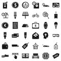 Good economy icons set, simple style Royalty Free Stock Photo