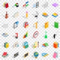 Good education icons set, isometric style Royalty Free Stock Photo