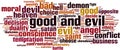 Good and evil word cloud Royalty Free Stock Photo
