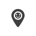 Good feedback, map pointer vector icon Royalty Free Stock Photo