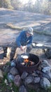 A good fire place in small islands in Finland