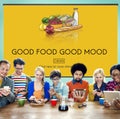 Good Food Good Mood Eating Nutrition Organic Concept Royalty Free Stock Photo