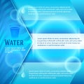 Good-fresh-water-to-drink-label-blue-background
