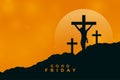 Good friday background with jesus christ crucifixion scene