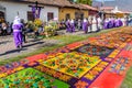 Good Friday carpet, Antigua, Guatemala Royalty Free Stock Photo