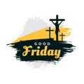 Good friday wishes card with jesus crucifixion cross
