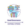 Good governance concept icon