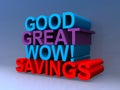 Good great wow! savings on blue