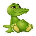 Good green crocodile