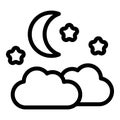 Good health sleep icon outline vector. Choice balance Royalty Free Stock Photo