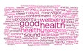 Good health word or tag cloud Royalty Free Stock Photo