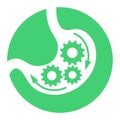 Good healthy digestion icon, stomach logo