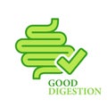 Good healthy digestion vector logo Royalty Free Stock Photo