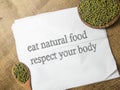 Good Healthy Food Concept, Health Lifestyle Motivational Inspirational Quotes Royalty Free Stock Photo