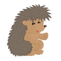 Good Hedgehog on a white background. Vector.