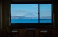 Holiday travel with lakeside view in hotel at Toya lake in Hokkaido