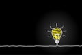 Good idea. Banner light bulb idea concept, creative concept light bulb drawn for stock. Flat style. Vector