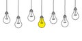 Good idea. Banner light bulb idea concept, creative concept light bulb drawn for stock. Flat style. Vector