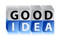 Good idea letters and cubes Royalty Free Stock Photo