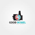 Good intestine logo design vector, bowel logo,medical icon