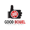 Good intestine logo design vector, bowel logo,medical icon