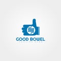 Good intestine logo design vector, bowel logo,medical icon