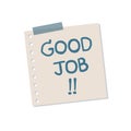 Good job sticky note illustration Royalty Free Stock Photo