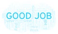 Good Job word cloud. Royalty Free Stock Photo