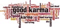 Good karma word cloud