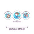 Good listener concept icon