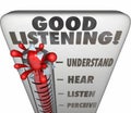 Good Listening Thermometer Measure Information Retention