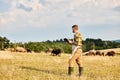 good looking modern farmer with beard