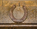Good luck rusty horseshoe doorway Royalty Free Stock Photo