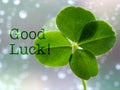 Good Luck - inspirational motivation quote Royalty Free Stock Photo