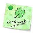 Good luck note Royalty Free Stock Photo