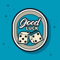 good luck patch retro style Royalty Free Stock Photo