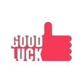 Good luck sign. Thumb up. Symbol OK. Royalty Free Stock Photo