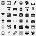 Good marketing icons set, simple style Royalty Free Stock Photo