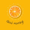Good Morning Banner Orange Royalty Free Stock Photo